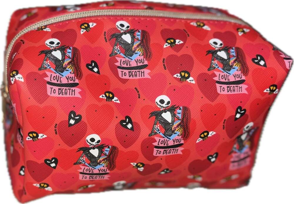 Bioworld Disney The Nightmare Before Christmas Red Love You To Death Cosmetic Ba
